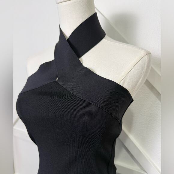 Alexander Wang Body-Con Knit Halter Dress in Black Size Medium - Picture 5 of 16